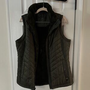 Michael Kors Quilted Vest in Dark Green